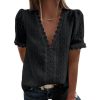 Elegante Korte Mouwen Top - Afbeelding 4