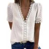 Elegante Korte Mouwen Top - Afbeelding 2
